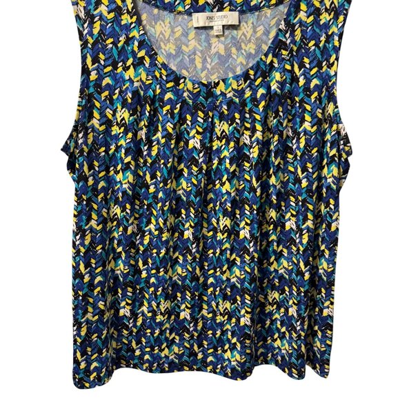 Jones Studio Womens Sleeveless Blouse Sz 1X green multi women blouse - Picture 6 of 12